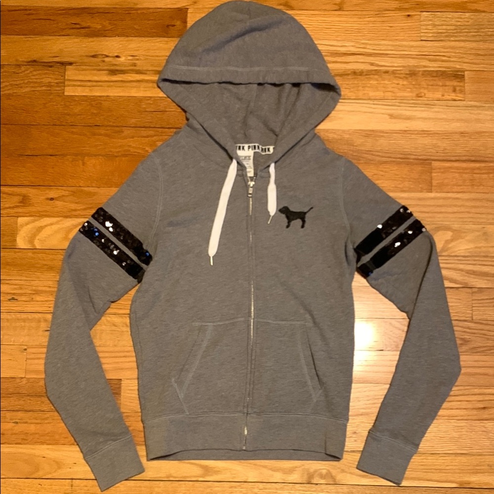Victoria’s Secret PINK sequin zip up hoodie